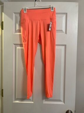 crown & ivy Coral High-Waist Active Leggings